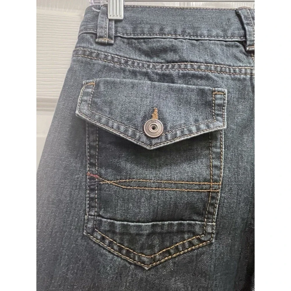 Tommy Hilfiger Straight Leg Flap Pocket Denim Jeans Youth Boys 16 Blue Preppy